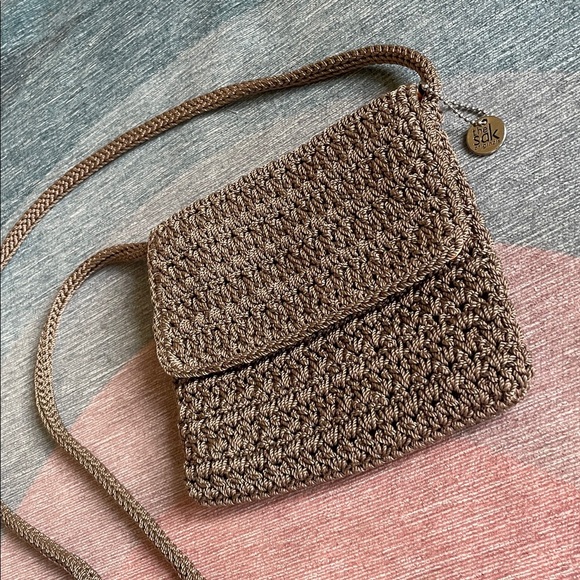The Sak Elegant Brown Crochet Crossbody Bag - Picture 2 of 9